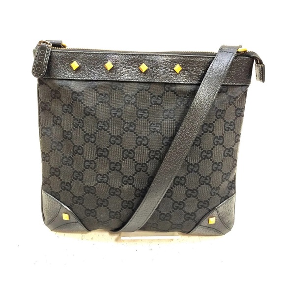 Gucci Black Crossbody Bag with Gold Accents - Picture 1 of 6